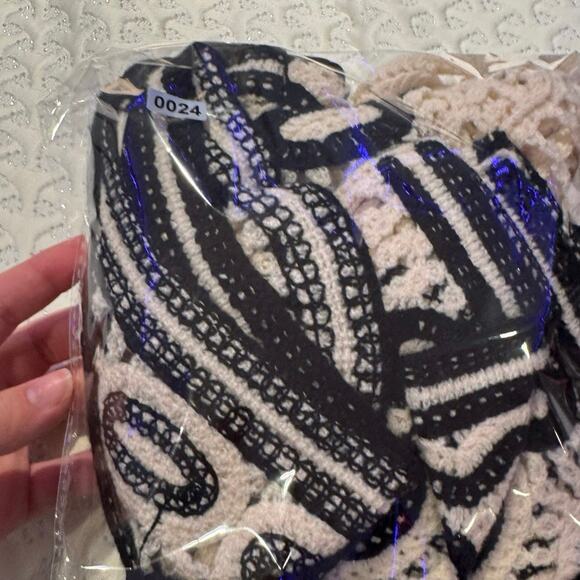 Saachi Open Knit Floral Lace Crochet Short Cardigan Jacket One Size Boho - Picture 8 of 8